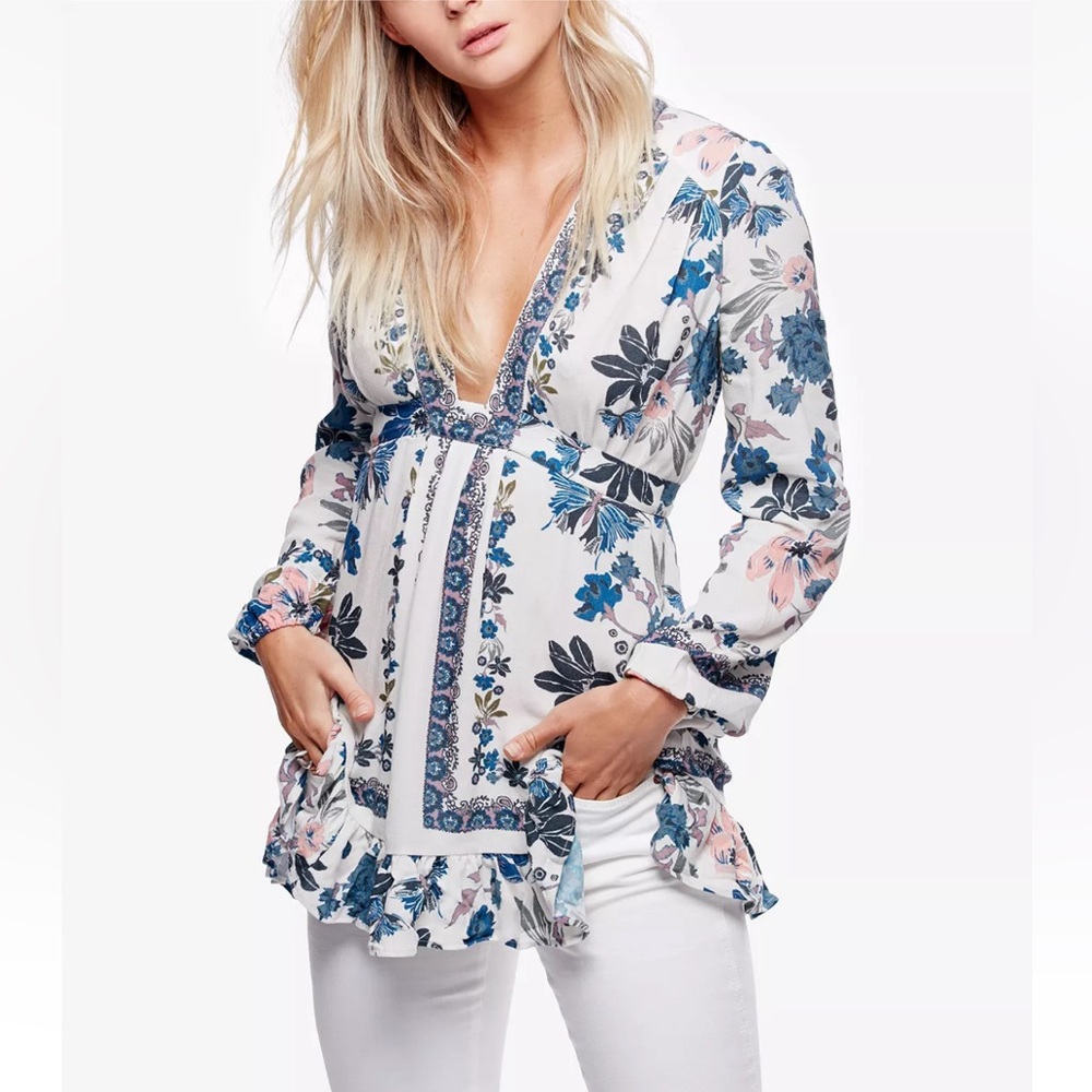 Free People Violet Hill Printed Tunic